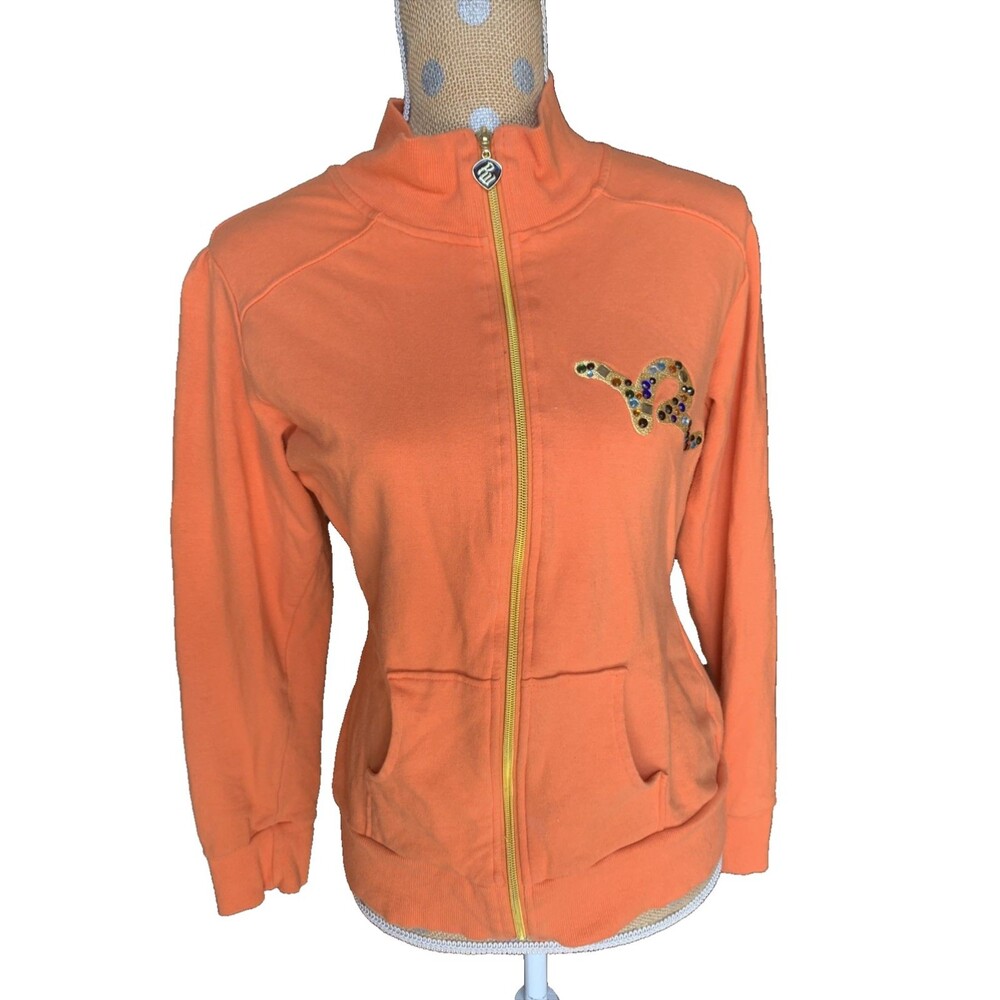 Y2K Rocawear Cute Glam Rhinestone Full Zip Up Hoodie Women’s Size XL Hiphop Stre
